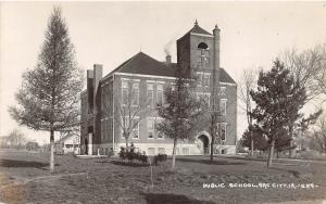 B43/ Sac City Iowa Ia Real Photo RPPC Postcard c1920 Public School Building