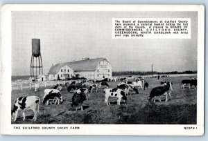 1940 Greensboro North Carolina Postcard Beard Commissioners Guilford Dairy Farm