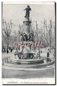 Old Postcard Marseille Monument to the sea dead Marine