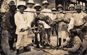 Men With Snake Malaya, real photo Reptile Unused 