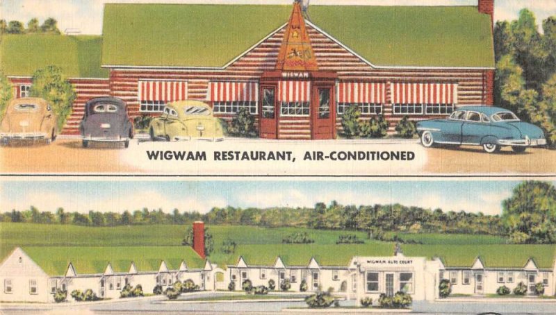 Glen Allen Virginia Wigwam Restaurant Vintage Postcard AA56419