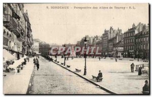 Bordeaux Old Postcard Perspective alleys of Tourny