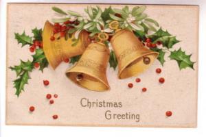 Clapsaddle, Three Bells, Christmas Greeting, Used 1908