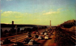 USA New York Henry Hudson Parkway George Washington Bridge NY Postcard C006