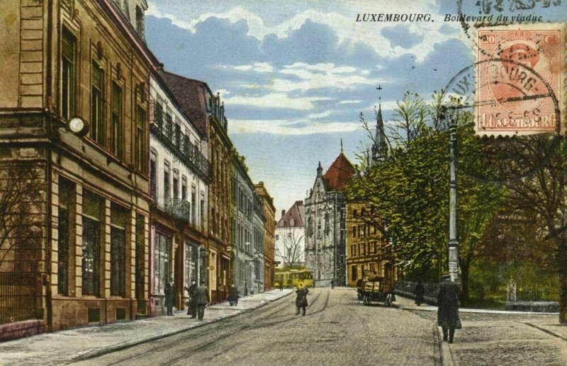 luxemburg, LUXEMBOURG, Boulevard du Viaduc (1925) Postcard 