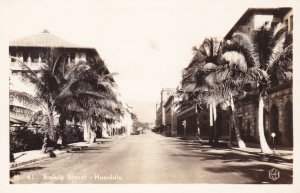 Hawaii Honolulu Bishop Street Real Photo