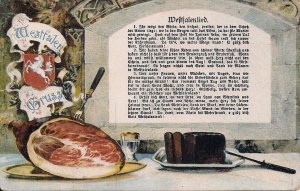 Gruss Aus, Westphalia, Ham, Cake, WWI Feldpost, 1917, Food, Dining, Greetings