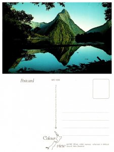 Mitre Peak, reflected in Milford Sound, New Zealand 7417