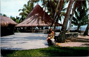 French Polynesia Tahiti Morea Hotel Bali Polynesian Bar Restaraunt 1970