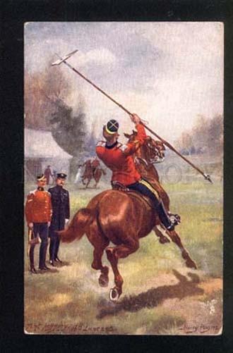 044359 HORSE Military by Harry PAYNE vintage TUCK