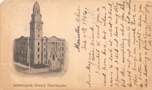 J22/ Marietta Ohio Postcard c1906 Early Washington County Court House 62