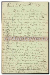 Postcard Old Paris Thousand Kisses