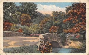 Richmond Indiana 1917 Postcard Glen Miller Park View