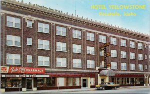 Hotel Yellowstone Pocatello Idaho ID Unused Vintage Postcard F74