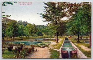 St Paul Minnesota~Beautiful Walk in the Park Near the Fish Hatcheries~1908 PC