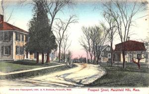 Marshfield MA Prospect Street in 1910 Postcard