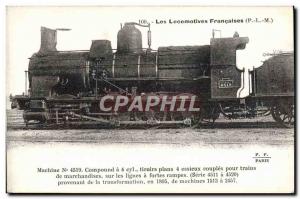 Postcard Old Train Locomotive 4519 machine