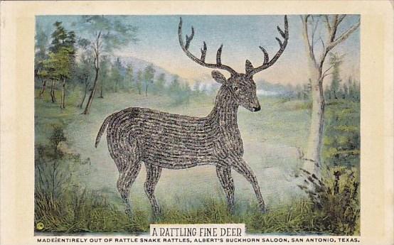 Texas san Atonio A Rattling Fine Deer Made Entirely Out Of Rattle Snake Rattles