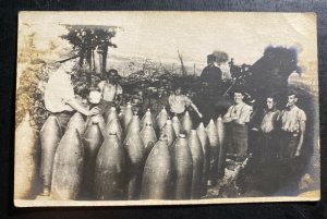 Mint Australia Real Picture Postcard RPPC Troops In France Counting Missiles