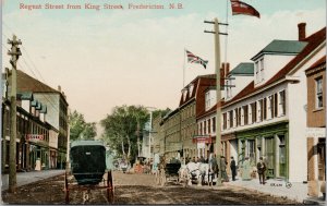 Regent Street Fredericton NB New Brunswick from King Street Unused Postcard E86