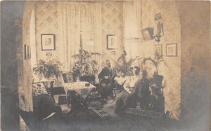 J35/ Pensacola Florida RPPC Postcard c1910 Interior Home Residence 45