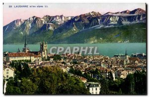 Switzerland - Schweiz - Vaud - Lausanne and the Alps - Old Postcard