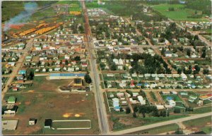 Rocky Mountain House Alberta Aerial View c1970 Vintage Postcard E98