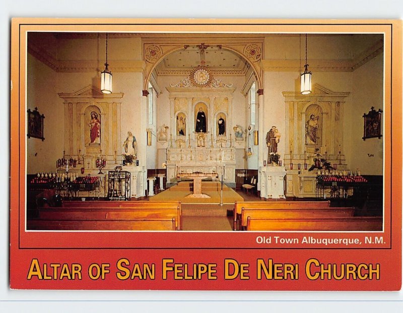 Postcard Altar of San Felipe de Neri Church, Old Town Albuquerque, New Mexico