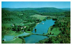Postcard AERIAL VIEW SCENE Echo Lake Pennsylvania PA AU5353