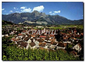 Postcard Modern Mels Sargans SG und mit Falknis