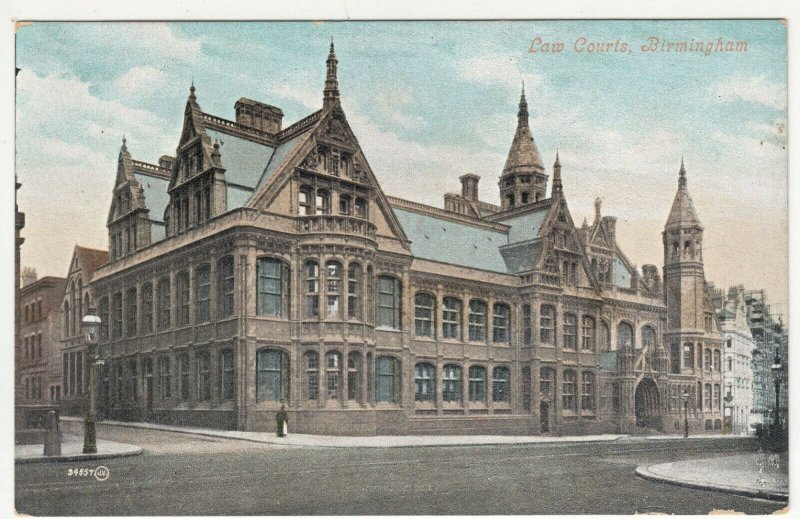 Birmingham; Law Courts PPC, By Valentines, Unposted, c 1910's 