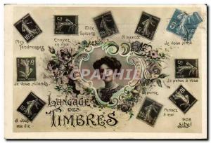 Old Postcard Stamps language of the Sower