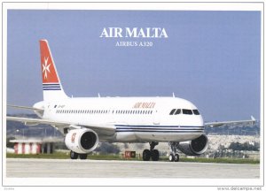 AIR MALTA Airbus A320 Jet Airplane , 80-90s