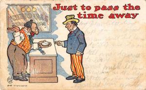 Watch Clock Merchant Repair Greeting Cartoon Antique Postcard K30388