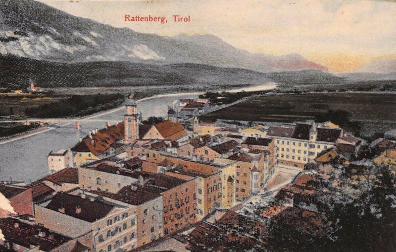 RATTENBERG TIROL AUSTRIA~PANORAMA 1910 TINTED PHOTO  POSTCARD