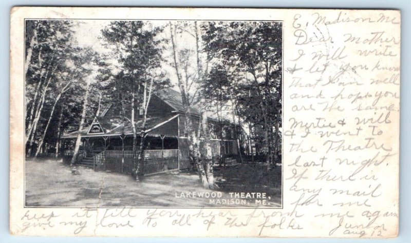 Lakewood Theatre MADISON Maine UDB Postcard