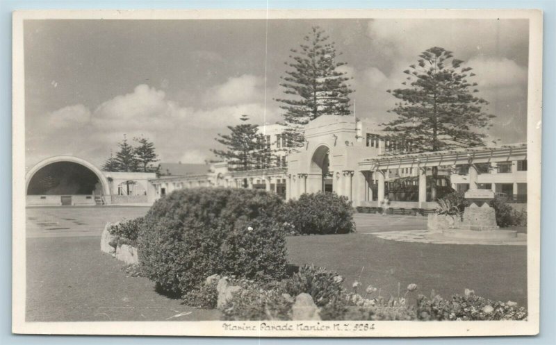 Postcard New Zealand Napier Marine Parade RPPC c1930s Real Photo AD6