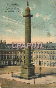 Old Postcard Paris La Fondue Verdome Column with Bronze