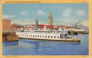 Ferry Boat Ferries & Paddle Wheels Ship 1945 