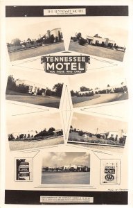 J49/ Manchester Tennessee Postcard RPPC c40s Tennessee Motel 7View   90