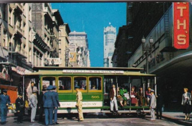 Trolleys Cable Car On Turntable San Francisco California