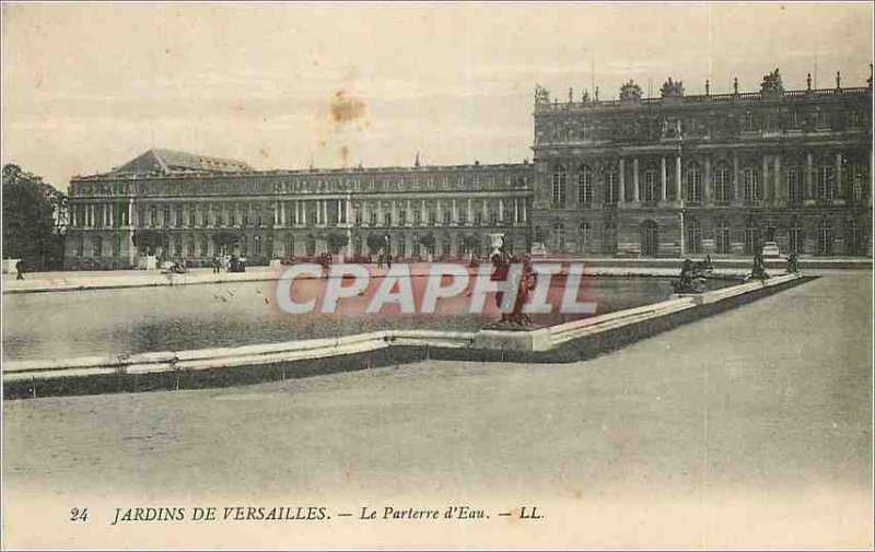 Old Postcard The Gardens of Versailles Parterre d'Eau