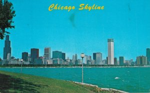 USA Chicago Skyline Illinois Vintage Postcard 07.99