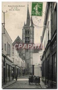 Postcard Old Brie Comte Robert de l & # 39Eglise Children