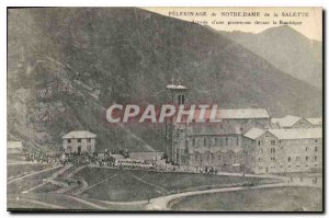 Postcard Old Pilgrimage of Our Lady of La Salette Arrival of a procession to ...