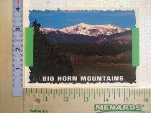 Postcard Big Horn Mountains, Wyoming