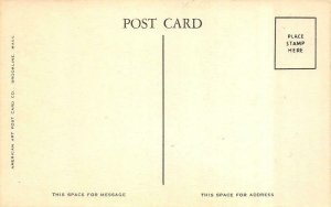 YORK VILLAGE, ME Maine   PUBLIC LIBRARY  c1940's American Art B&W Postcard