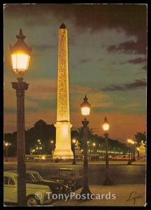 Paris - Place de la Concorde, la nuit