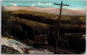 1919 Incline Railway Uncanoonuc Mts. Manchester New Hampshire NH Posted Postcard