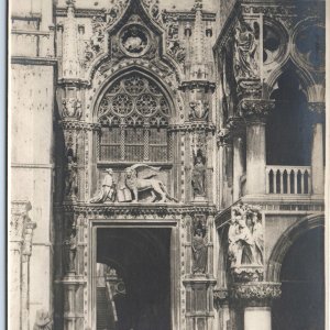 c1910s Venice Italy Doge Palace Entrance RPPC Porta della Carta St Marks Sq A150